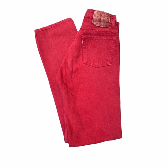 Vintage Levis 501’s Button Fly Jeans RARE Made In The USA Red Denim  29/34 - Picture 3 of 13